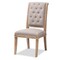 Baxton Studio Charmant Beige Upholstered Weathered Oak Finished Wood Dining Chair 147-8331 - alternate 1